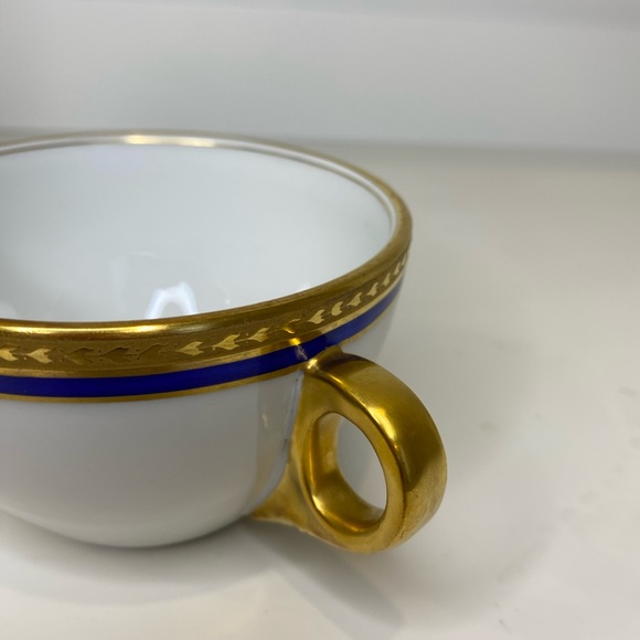 EUC VTG Wm. Guerin & Co France Limoges Teacup Saucer Heavily Gilded Scotland - Picture 6 of 10